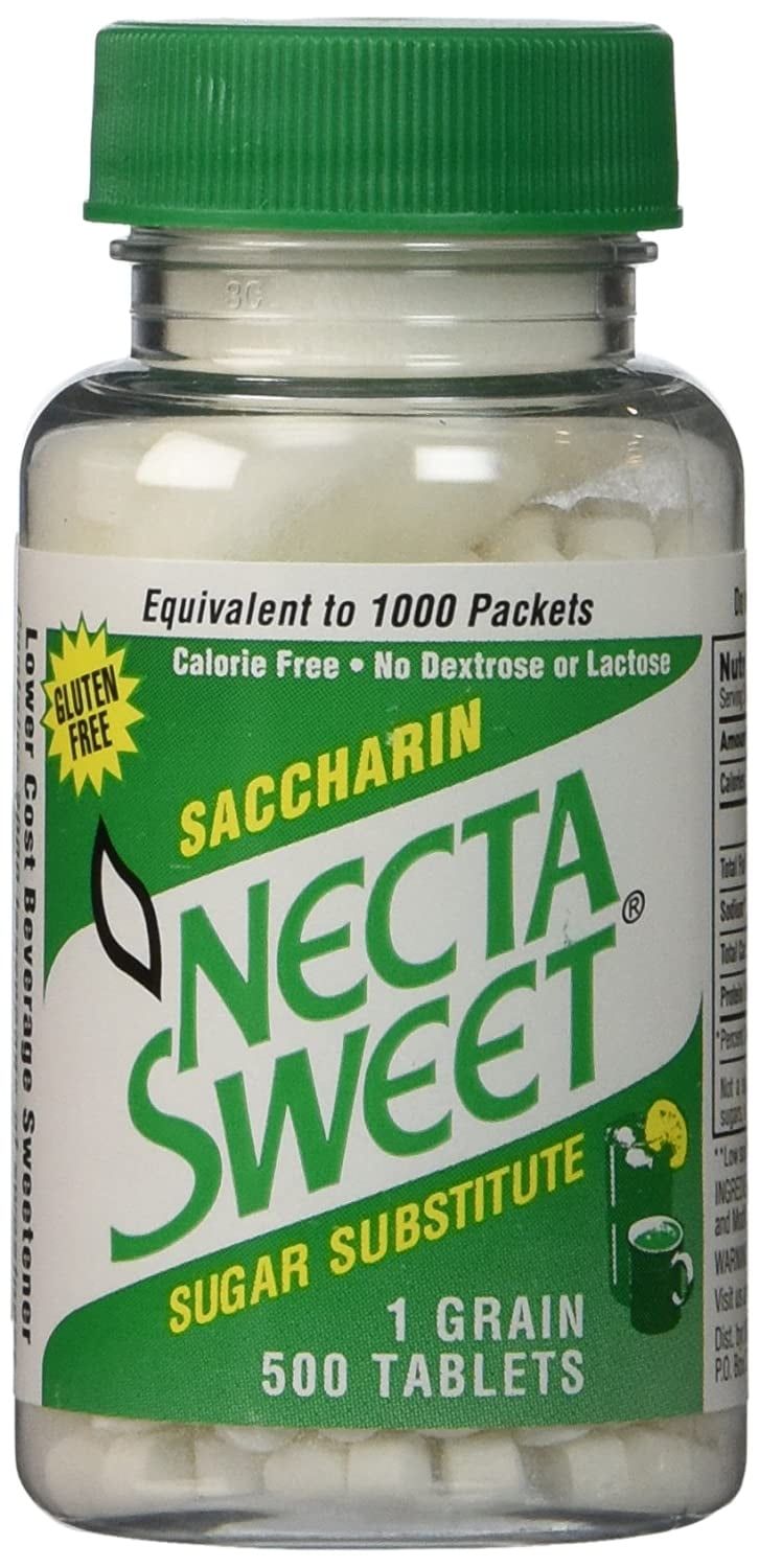 Necta Sweet Saccharin Sugar Substitute 1.0 Grain Tablets - 500 Ea