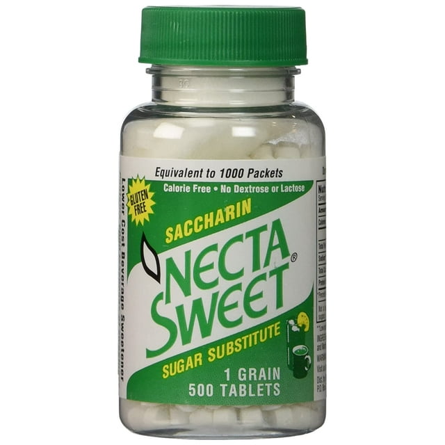 Necta Sweet Saccharin Sugar Substitute 1.0 Grain Tablets 500 Ea