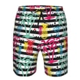 thumbnail image 3 of Cauagu Trendy Colorful Pineapples Print Men's Swim Trunks,Hawaiian Bathing Suit Swimsuits Beach Shorts with Pockets for Men Quick Dry Swimming Board Shorts-3X-Large, 3 of 6