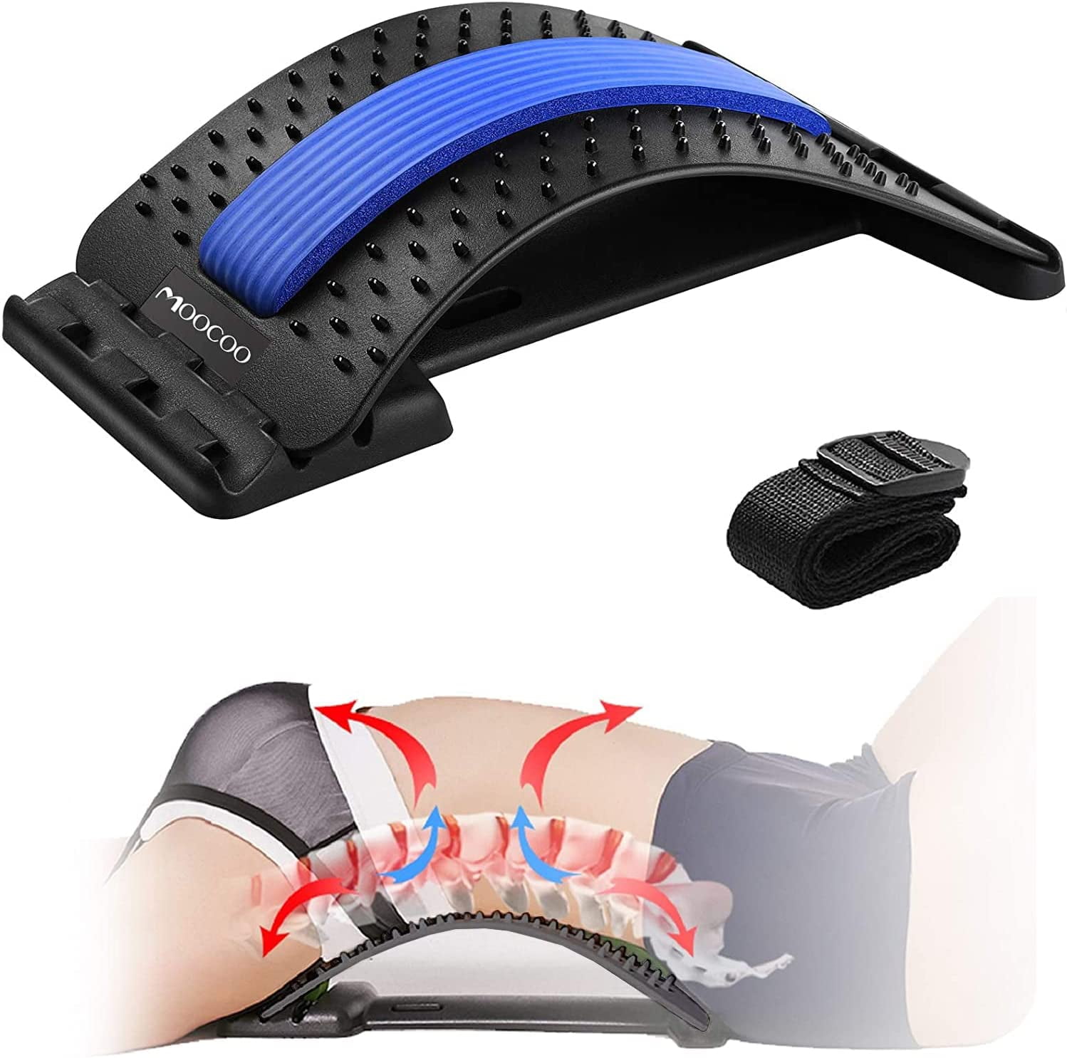 Buy MOOCOO Back Stretcher for Back Pain Relief, Back Cracking Device