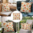 thumbnail image 4 of Throw Pillow Covers, Orange Pumpkins Fall 24x24 Pillow Covers for Couch/Sofa/Bed, Rustic Leaves Thanksgiving Farmhouse Decorative Square Linen Cushion Pillowcase for Home Decor, 4 of 9