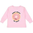 thumbnail image 3 of Inktastic Donut Worry Be Happy Pink Sprinkle Donut` Boys or Girls Long Sleeve Toddler T-Shirt, 3 of 5