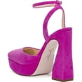 thumbnail image 6 of Jessica Simpson Deirae Black Ankle Strap Block Heel Almond Toe Fashion Pumps (Black, 9.5), 6 of 6