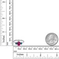 thumbnail image 6 of Gem Stone King 1.89 Ct Oval Red Created Ruby Blue Diamond 925 Sterling Silver Ring, 6 of 6