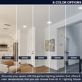 thumbnail image 2 of LUXRITE 9 In. LED Flush Mount Light, Surface Mount, 5CCT, 1500LM, CRI90, 110, 18W Dimmable UL Listed Square Trim 4 Pack, 2 of 7