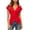 Z120 Red, variant on Mifsaly Womens Wrap Blouse Cross Front Short Sleeve V Neck T Shirts Slim Fit Ruched Pleated Casual Blouses Flattering Summer Going Out Tops Blue,L