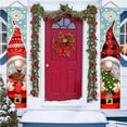 thumbnail image 5 of 2 Pcs Merry Christmas Door Decorations Banner, Christmas Buffalo Plaid Porch Sign Santa Snowman Hanging Banners for Indoor Outdoor Front Door Wall Yard Xmas Decoration 70inch, 5 of 6
