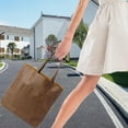 thumbnail image 2 of Milageto Commuting Tote Bag PU Leather Shoulder Bag for Commuting Travel Birthday Gift Light Brown, 2 of 8