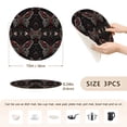 thumbnail image 2 of Butterflies Black Trivet Mats Woven Pot Holders 3Pcs Non-Slip Heat Resistant for Hot Pots Pans Pats, 2 of 6
