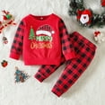 thumbnail image 2 of XIYNBAOK 1st Christmas Baby Boy Outfit Christmas Outfit Baby 3-6 Month Baby Girls Clothes 3-6 Months Girls Outfit Sets Boys Overalls Size 6 Cute, Red 3-6 Months, 2 of 7