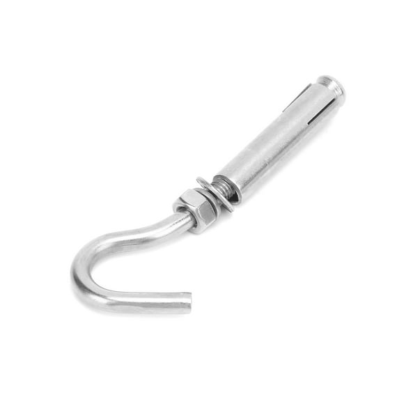 M6 Stainless Steel Expansion Screw Hook, Wall Concrete Brick Fastener Fastener Hardware Expansion Screw Hook  for Bathrooms