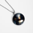 thumbnail image 4 of Snowman Women's Round Glass Pendant Necklace, 4 of 5