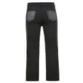 thumbnail image 4 of Jeans Droits pour Femmes Taille Haute Patchwork Color Block Pantalon en Denim Ample, 4 of 5