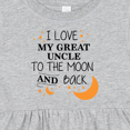 thumbnail image 4 of Inktastic I Love My Great Uncle to the Moon and Back Girls Baby Dress, 4 of 5
