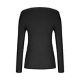 thumbnail image 4 of Oplxuo Women's Long Sleeve Sexy Cut Out T-Shirt Ribbed Knit Twist Front Slim Fit Tee Tops Pullover Sweaters, 4 of 5