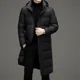 thumbnail image 3 of Chaqueta larga de plumón con gorro extraíble para hombre, chaqueta de invierno de marca 2024, chaqueta de invierno para hombre, chaqueta cortavientos para hombre, saco informal para hombre, abrigos pa, 3 of 5