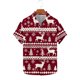 thumbnail image 2 of Blusa y camisa de manga corta con cuello vuelto para hombre Camisa de manga corta con estampado navideño para hombre Tops casuales con cuello vuelto Camisa Blusa Tops para hombre, 2 of 5