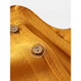 thumbnail image 6 of Ruyang Girls' Long Sleeve Knitted Bolero Cardigan Kids Button Closure Shrug Sweaters Cropped Jacket Crewneck Top Preppy Sweatshirt, 6 of 6