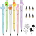 thumbnail image 1 of LAICAIW 6 Pcs Crayon Éternel, Crayon Infini avec Animal de Dessin Animé, Crayon Portable Réutilisable Effaçable Sans Encre et 6 Pcs Pointe de Rechange pour Écrire, Dessiner, Fournitures Scolaires Maison Bureau Étudiants, 1 of 7