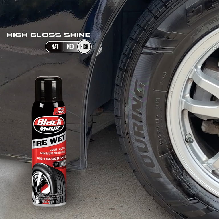 Black Magic Tire Wet Spray, 14.5 oz, Minimal Sling Formula photo 5