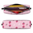thumbnail image 2 of Fotbe Strawberries Pattern Leather Pencil Case, Pencil Pouch with Durable Zipper, Compact and Stylish Organizer for Stationery, Art Supplies, Travel Essentials, 2 of 7