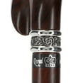 thumbnail image 3 of Luxury Walking Cane – Genuine Cocobolo Wood Walking Stick with Rich Brick Red and Dark Grain – Elegant Derby Handle – Pewter Collar – 37" Long – 18mm Tip – Stylish Cane for Men and Women, 3 of 6