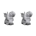 thumbnail image 1 of Baohd Gracieuse Résine Fille Ange Figurine Statue Décoratif Bureau Accent Pensée Droite 2Set, 1 of 6