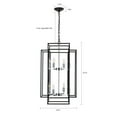 thumbnail image 2 of 18" Modern 8-Light Black & Chrome Geometric Pendant Chandelier, Industrial Metal Frame, Adjustable Hanging Light for Living Room, Dining Room, Kitchen (No Bulbs), 2 of 10