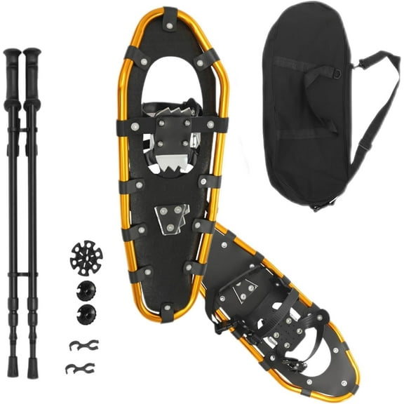 Miumaeov 21 Inch Light Weight Snowshoes for Women Men Youth, Aluminum Terrain Snowshoes with Trekking Poles and Carrying Bag for Women
