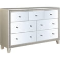 thumbnail image 1 of ACME Commode en Bois 7 Tiroirs Sliverfluff en Miroir et Champagne, 1 of 1