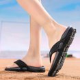 thumbnail image 4 of Flip Flops for Men Women Summer Breathable Beach Shoes with Arch Support LIghtweight Orthotic Thong Classic Walking Sandals Black Size 10.5, 4 of 7