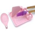 thumbnail image 1 of czcpp-LSVGOE 2 Pack Multiple Utensil Spoon Rest with Drip Pad Non-Slip Heat Resistant Kitchen and Grill Spoon Holder for Spatula, Ladle, Tongs, Kitchen Gadgets, and Cooking Accessories (Cute Pink), 1 of 4