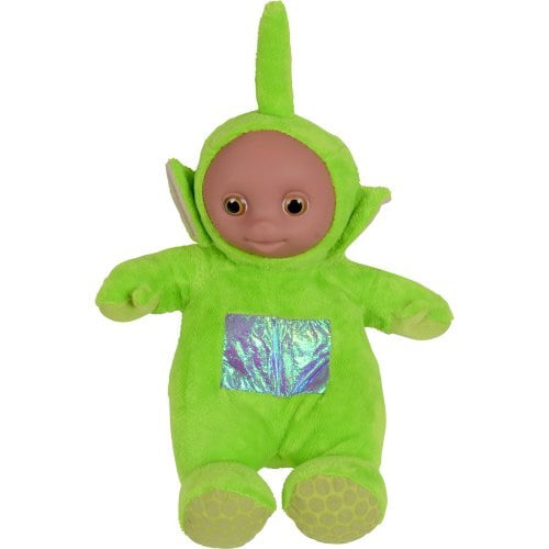 Teletubbies Dipsy Sitting 22cm Plush Soft Toy Moulded Face Shiny Tummy  Panel 