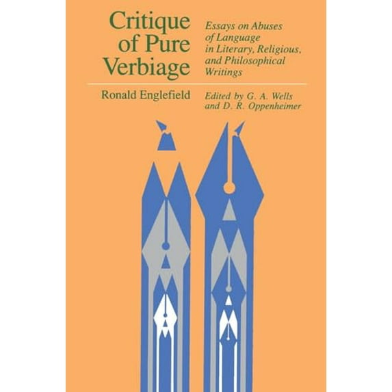 Pre-Owned Critique of Pure Verbiage (Paperback) 0812691083 9780812691085