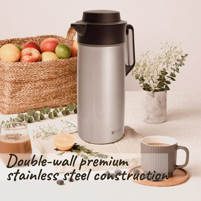 Pykal Thermal Coffee Carafe Insulated Thermos Drink Dispenser Stainless  Steel, 68 Oz 