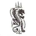 thumbnail image 1 of Tatuaje Temporal Impermeable Hombres Mujeres Falso Pegatina Lobo León Tigre, 1 of 4