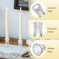 Glass Candle Holder Candlestick Holders Glasseam 6 Pcs Clear Taper