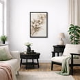 thumbnail image 3 of Framed Canvas Print Beige Flower Wall Art Boho Botanical Decorative for Living Room Bedroom - 24"x36" BLACK, 3 of 8