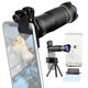 thumbnail image 1 of Teléfono Inteligente 36x Kit de Teleobjetivo de Teléfono con mini trypode clip de teléfono Soporte de lente de teléfono Tela de Limpieza para caminar para acambar observación, 1 of 6