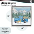thumbnail image 4 of Stupell Industries Farmhouse Winter Pups & Truck Gray Floating Frame Canvas Art, 18 x 18, by Paul Brent, 4 of 8