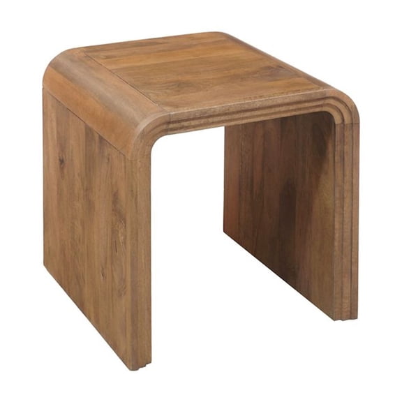 Porter Designs Palencia Solid Mango Wood End Table, Natural