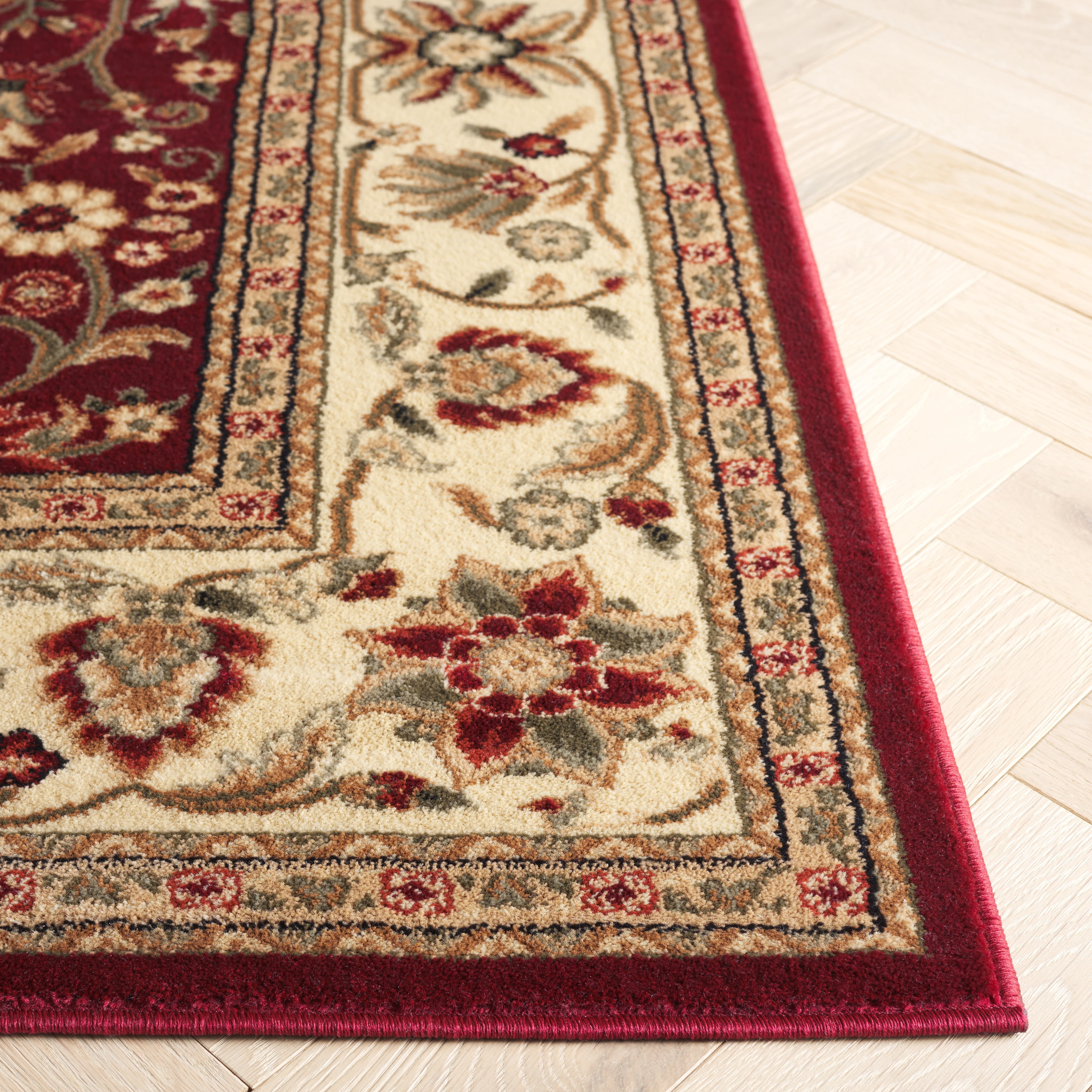 Safavieh Lyndhurst Victoria Floral Area Rug, Red/Ivory, 4' x 4' Square