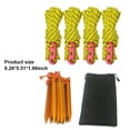 thumbnail image 2 of Yuarrent Cuerda reflectante para tienda, fijación de cordón para toldo, Kit de cordón multiusos, cuerdas de viento resistentes al desgaste carpas Amarillo, 2 of 6