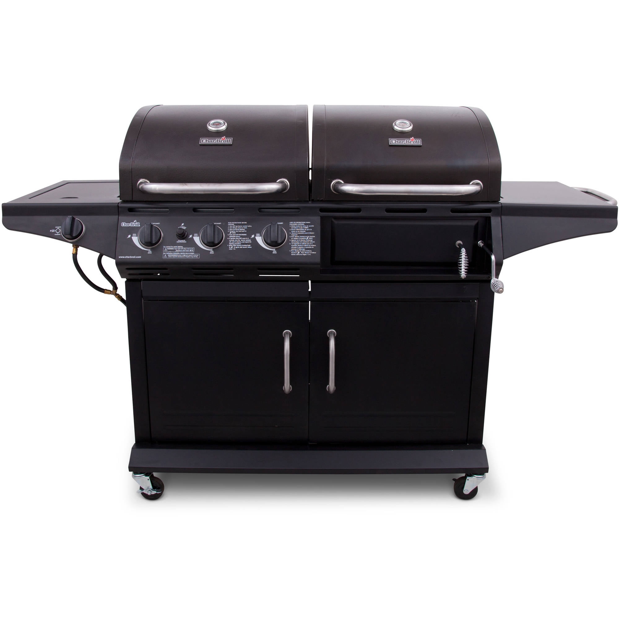 COMMERCIAL CHARGRILL WITH GRIDDLE NATURAL GAS OR LPG CHARCOAL Flame GRILL BBQ 