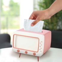 JLFNYA Tissue Box Cover, Kleenex Box Covers, Television Shape Tissue Box, Rectangle Tissue Box Cover, Home Office Bathroom Decor, Suitable for Bedrooms, Office, Car, Nightstand, Dining Table