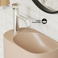 thumbnail image 4 of Terre 18" Solid Surface Oval Wall-Mounted Sink with Left Side Faucet Mount in Matte Pastel Peach, 4 of 8