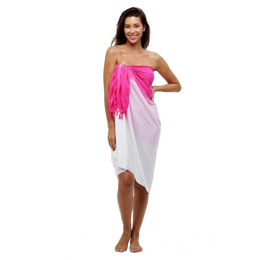Uluwatu Style Womens Cover Up Colorful Dip Dye Beach Wrap Sarong With