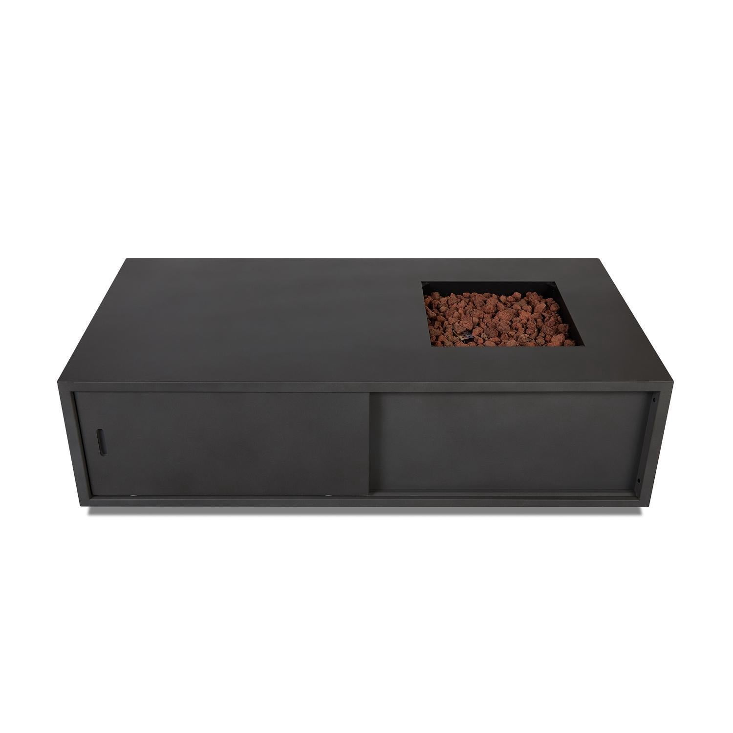 Lakeview Treme 60-Inch Rectangle Propane Gas Fire Table - Weathered Slate - SC-C580LP-WSLT