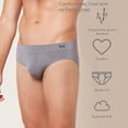 thumbnail image 2 of Boody Men's Briefs Athletic Underwear - Mens Bamboo Underwear with Anti-Chafing Design, Seamless & Breathable Underwear for Men - Bamboo Viscose Fabric for Cooling & All-Day Comfort - Gray, Large, 2 of 7