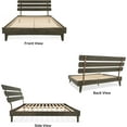 thumbnail image 3 of Caden 15'' Bed Frame with Adjustable Headboard - Mid Century, Retro Style with Acacia Wood - No Box Spring Needed - Wood Slat Support - Easy Assembly - Mocha, Queen (U.S. Standard), 3 of 6
